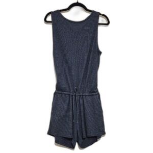 prAna Sylvie Hemp Romper M Sustainable Boho Summer Staple Hemp Blend Navy Stripe